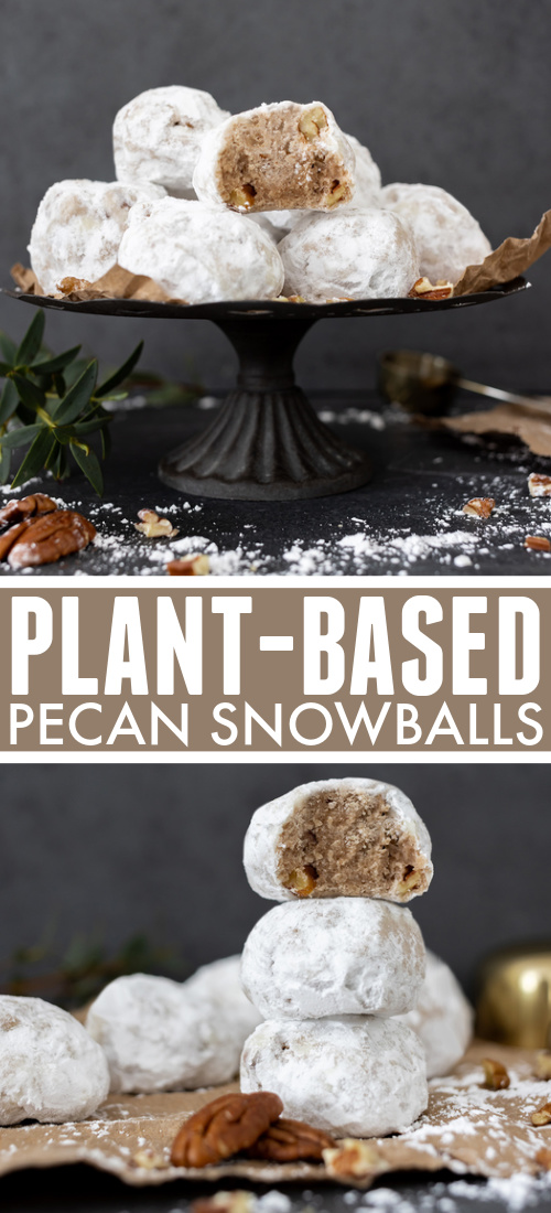 These cookies are delicious any time of year, but they're especially fun during the winter months because they look like little snowballs. Here's my plant-based version of pecan snowball cookies.