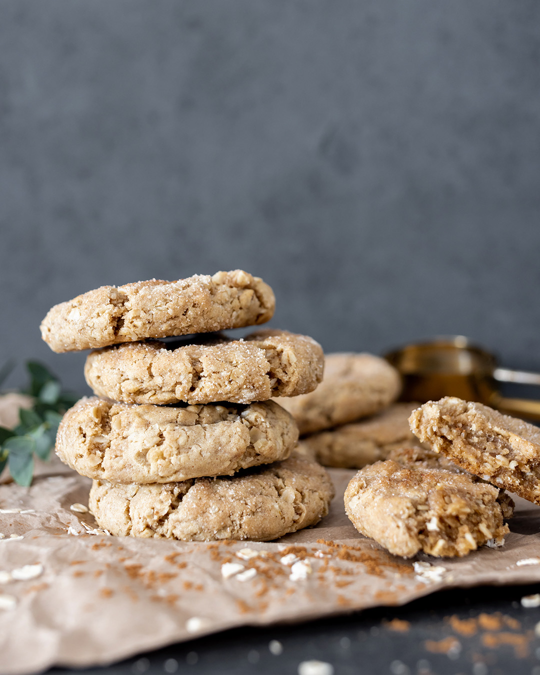 Classic plant-based oatmeal cookies.