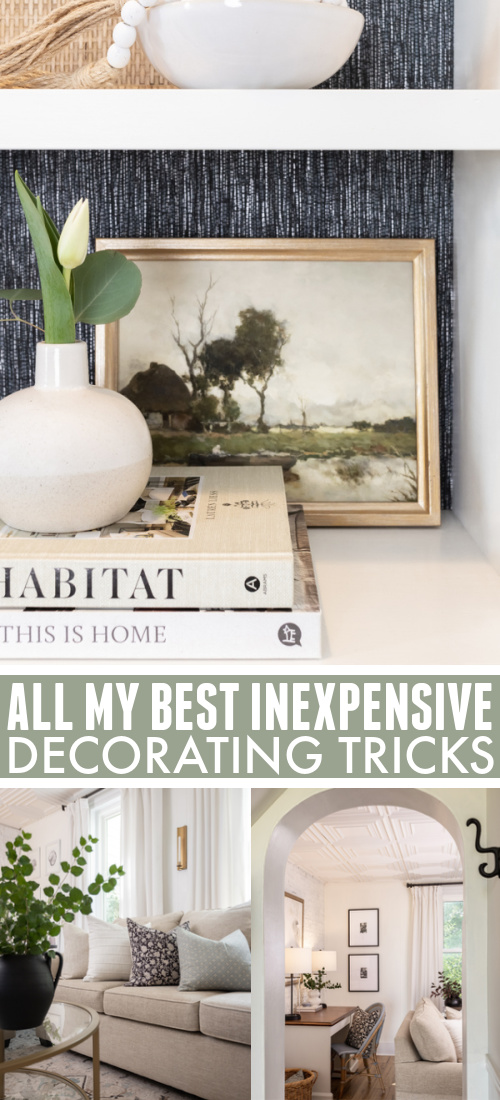 Great home decor doesn't always have to be fancy or expensive so today I'm sharing a list of some of my favorite inexpensive decorating tricks.