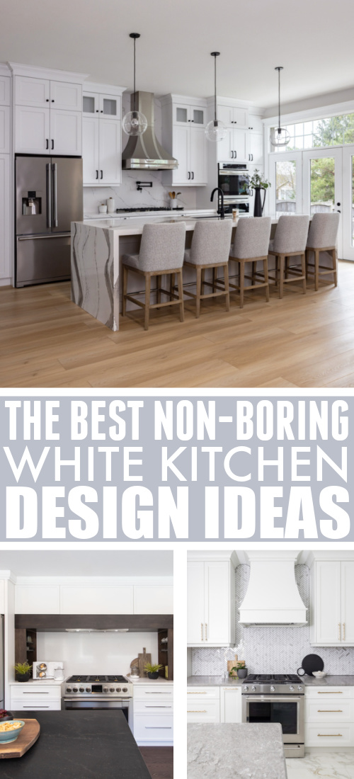 White kitchens are timeless, but they can definitely feel a little boring or sterile if you aren't careful with your design choices. Here are some beautiful ideas for a non-boring white kitchen!