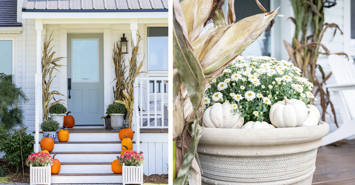 Quick and easy fall decor ideas for your front porch.