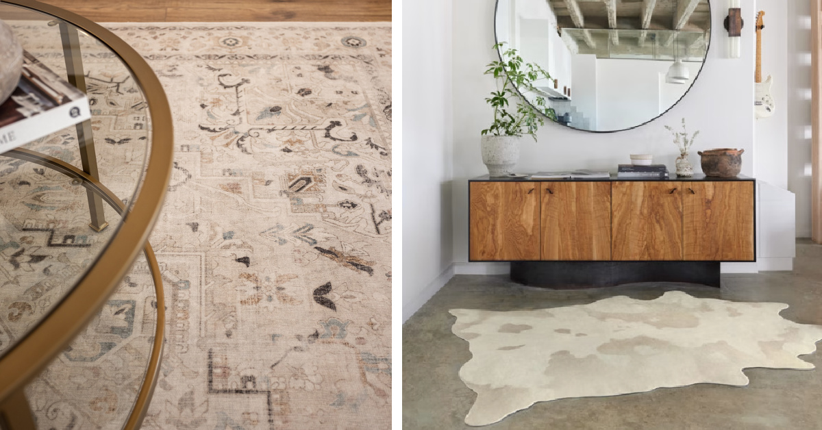 Beautiful rugs that can actually be washed in the washing machine.