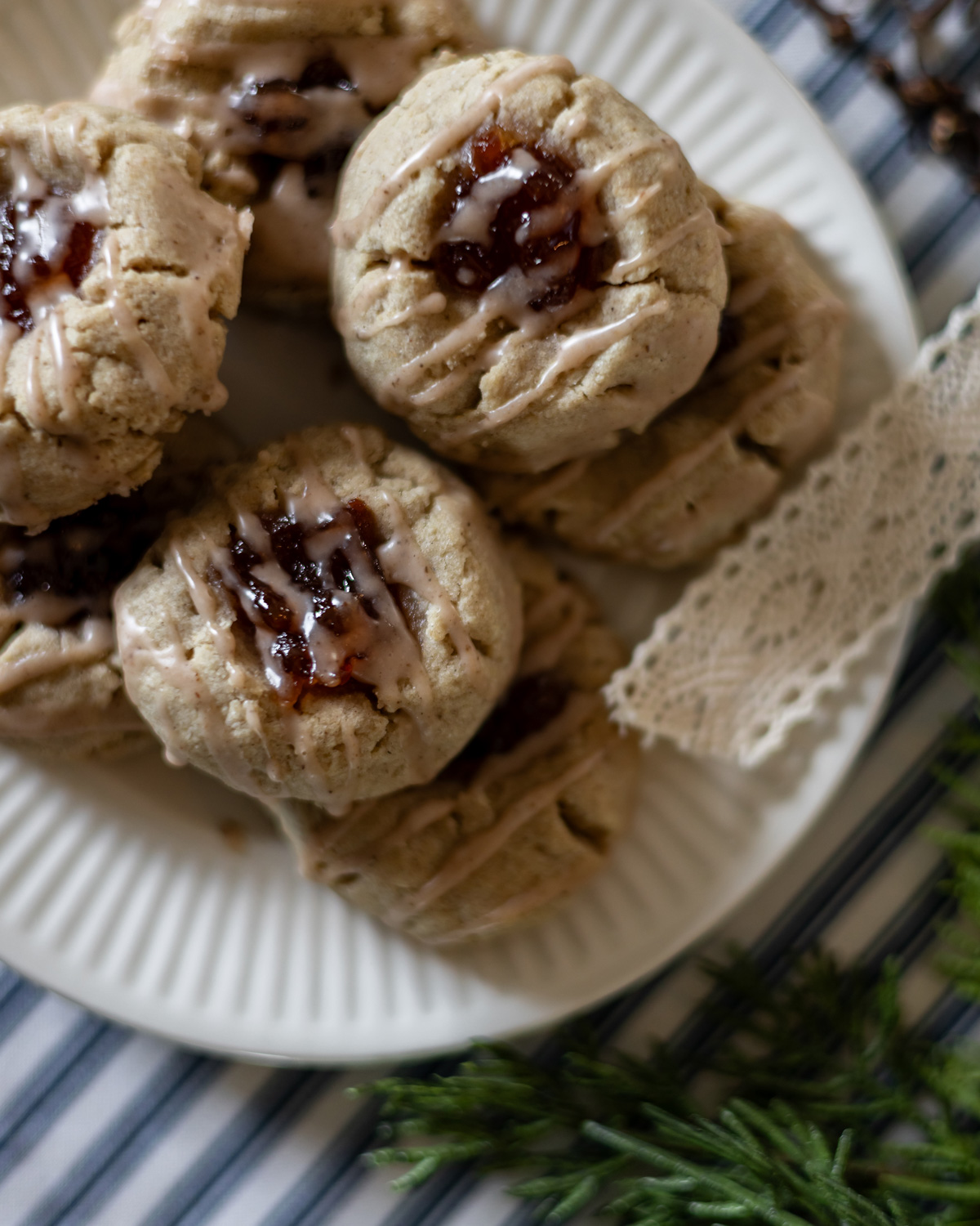 Detailed view of quince cookies to show texture.