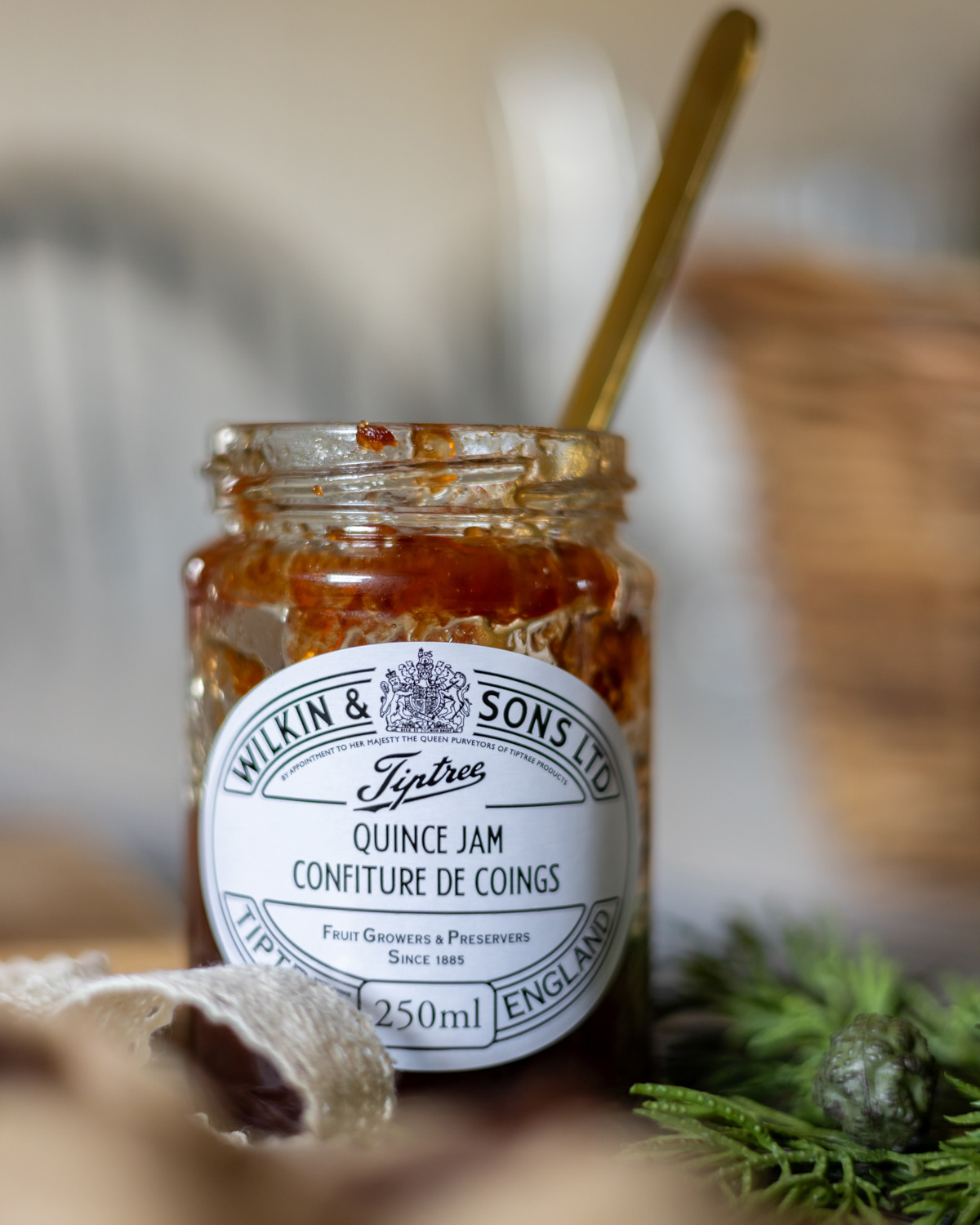 Tiptree quince jam used for thumbprint cookies.