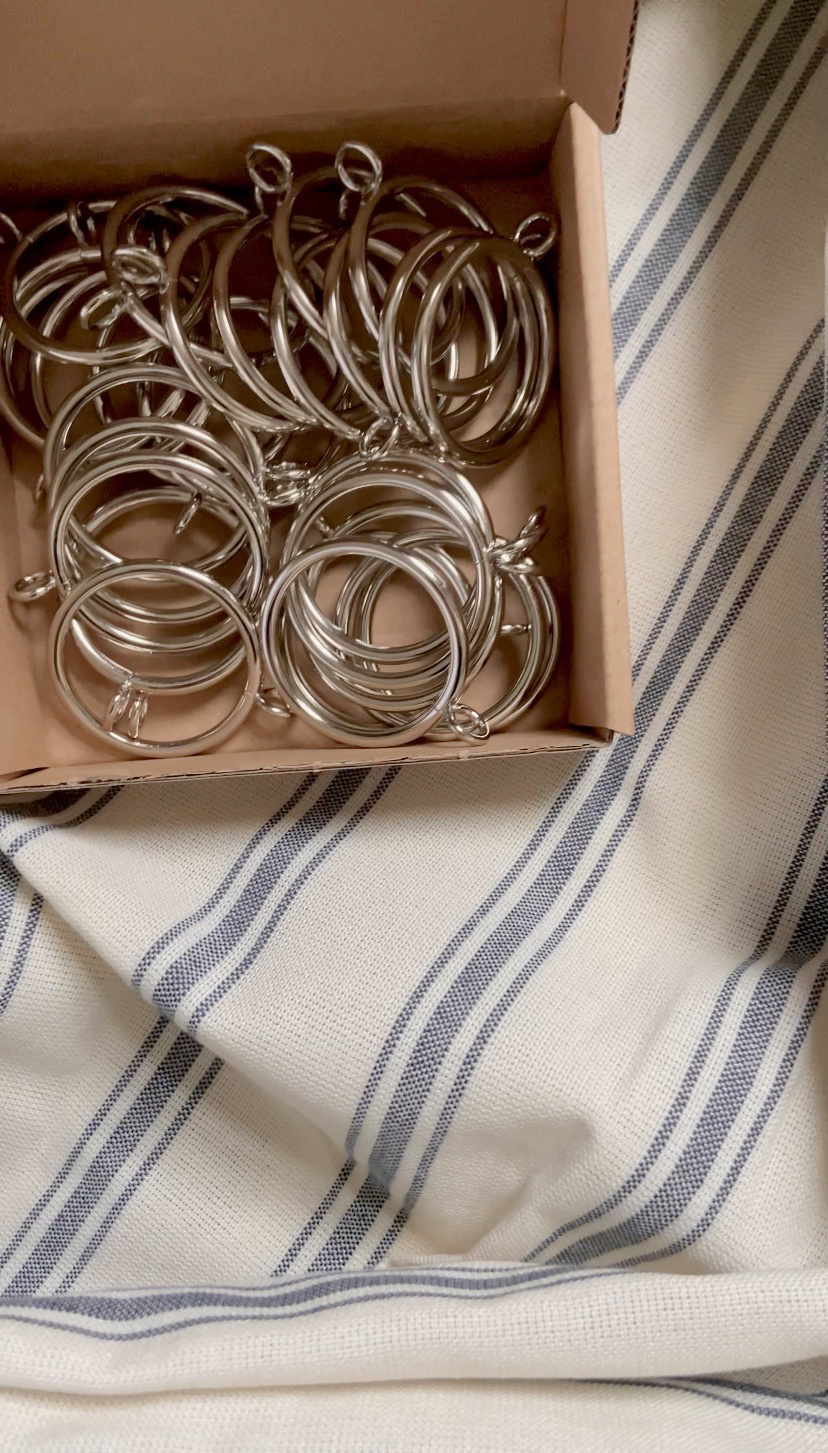 Chrome curtain rings to match my bathroom fixtures.