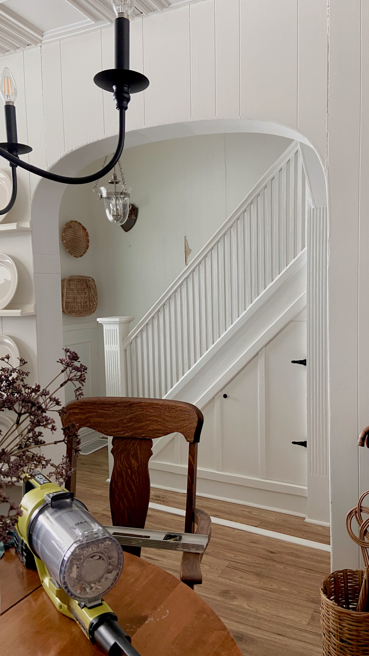 Starting on the front hall renovation.