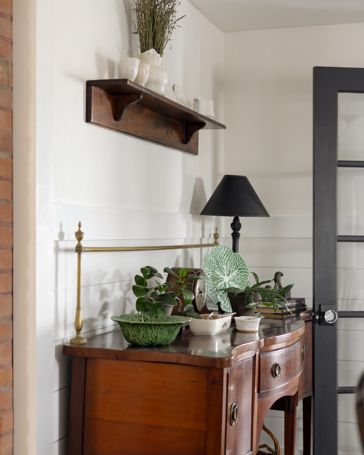 Simple, realistic home project: hanging and antique shelf.