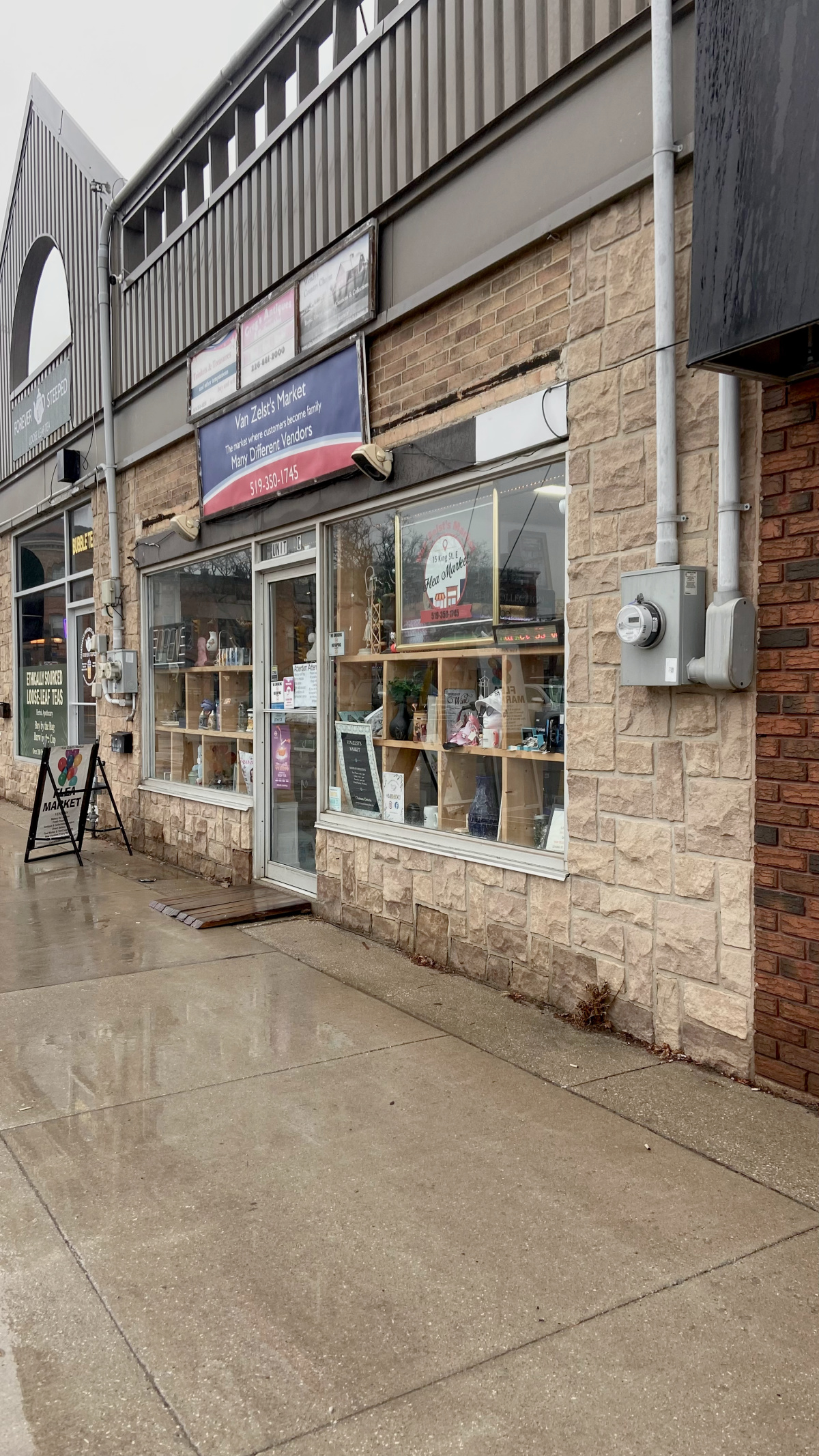 The unassuming exterior of Van Zelst's Market.