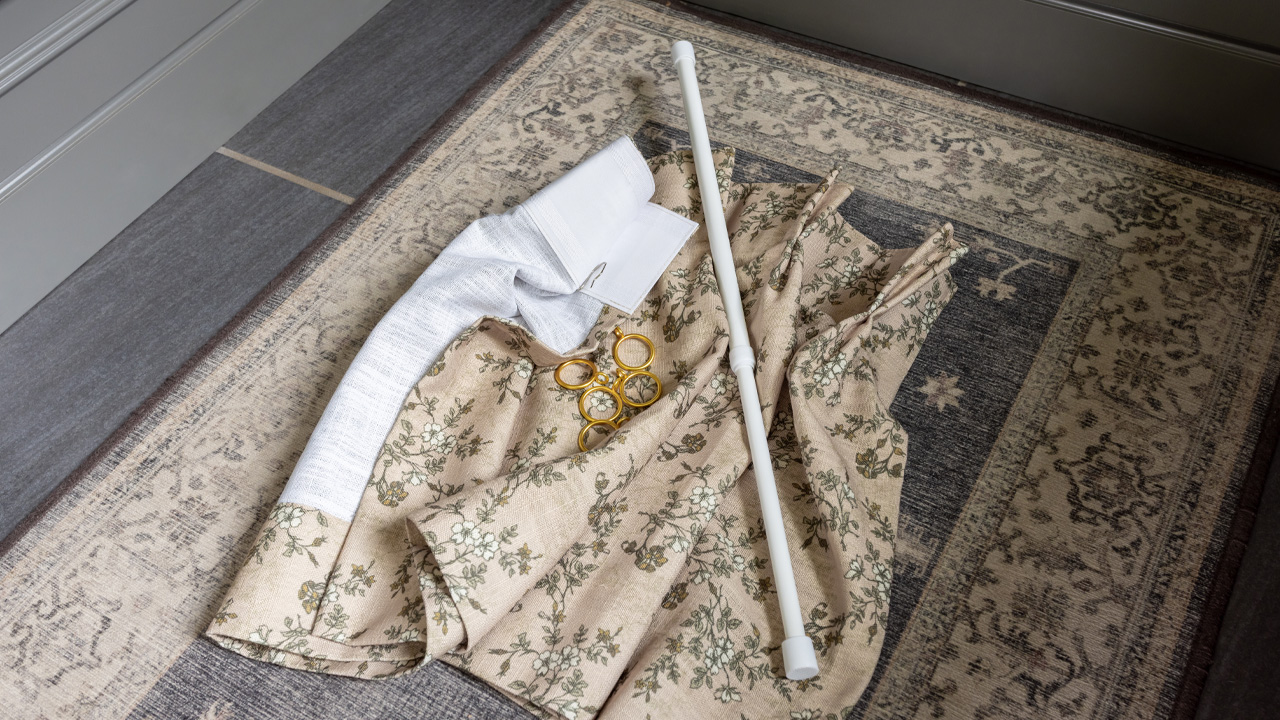 Materials needed for the DIY skirted cabinet.