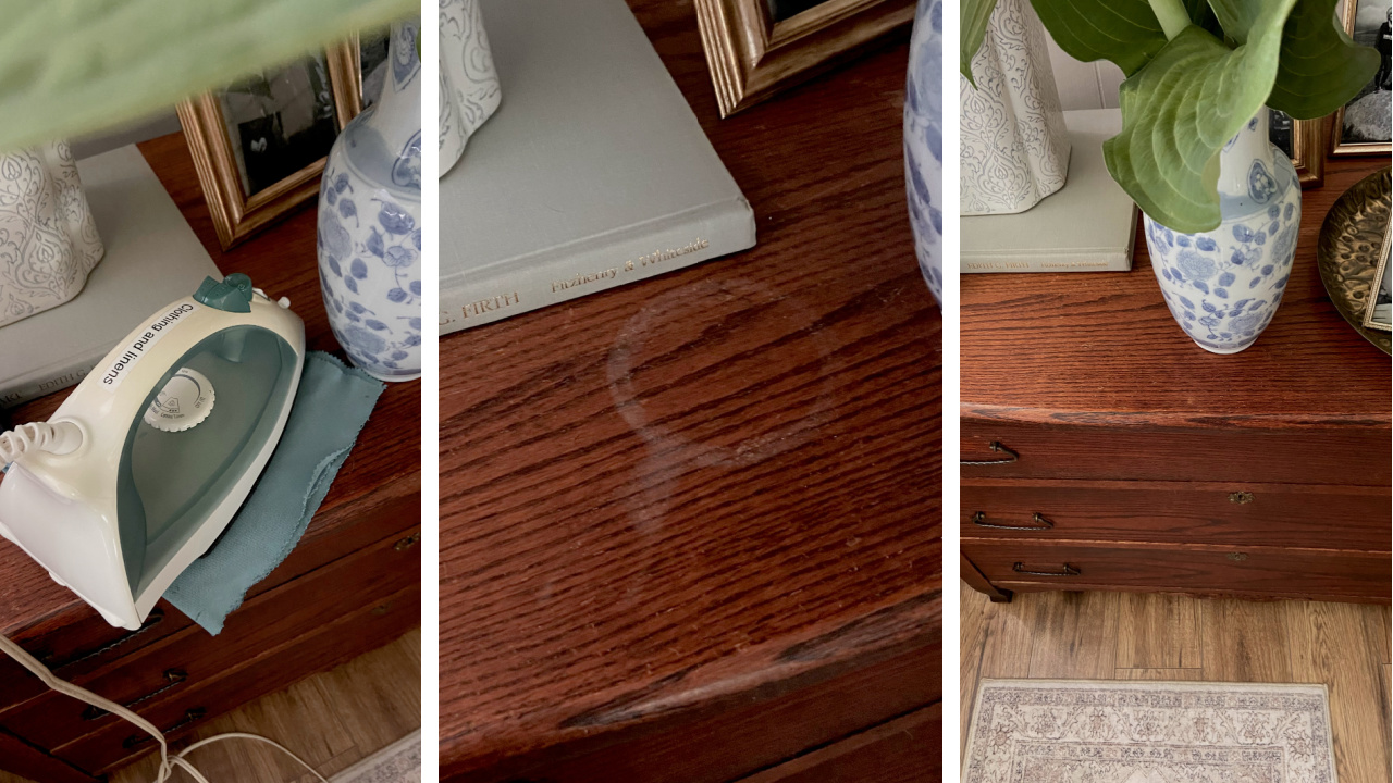 Removing water stains from wood furniture quickly and easily.