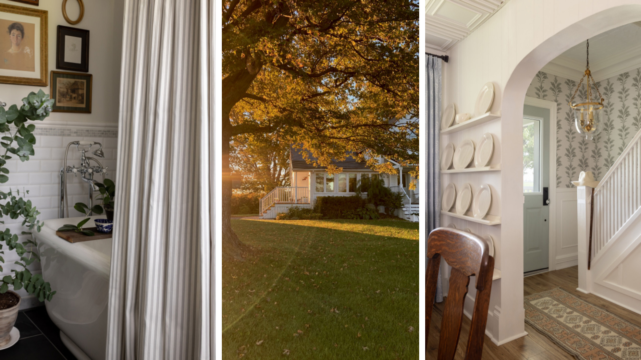Views from a restored century farmhouse.